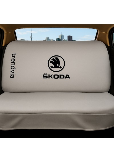 Skoda Uyumlu Ön Arka Koltuk Kılıfı Penye Servis Tipi Oto Koltuk Koruma Seti Gri