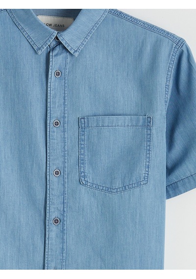 Lcw Jeans İndigo Regular Fit Erkek Jean Gömlek