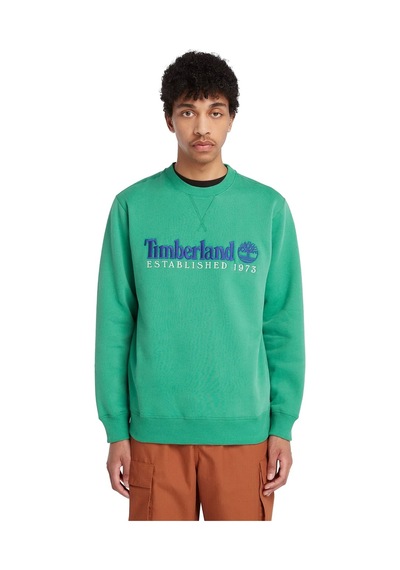 Timberland Embroidery Logo Brush Back Crew Neck Erkek Sweatshirt - Tb0a65dd 001