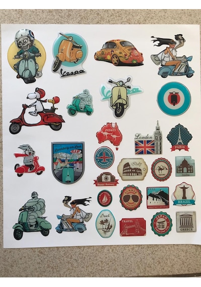 Vespa Set Damla Sticker N11.42736