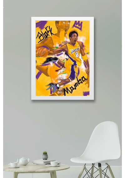 Kobe Bryant Çerçeveli Tablo - Black Mamba Nba Posteri Tablo