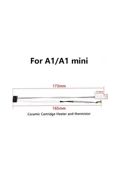 Bambu Lab A1/a1 Mini Seramik Isıtıcı Ve Sıcaklık Sensörü- 24v 50w