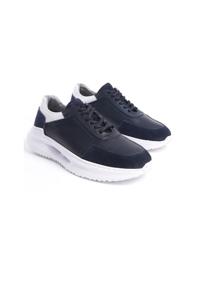 Mubiano Hakiki Deri Mbkry028-lcv Erkek Lacivert Sneaker & Spor Ayakkabı Lacivert