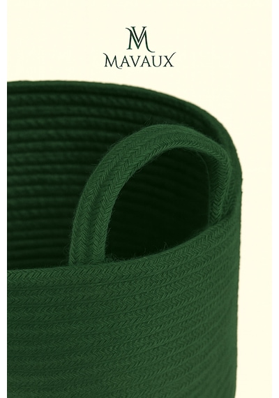 Mavaux Çok Amaçlı, 30cm-30cm Orta Boy, Yanları Saplı, Jüt, Hasır, Dokuma Sepet, Düzenleyici Organizer Yeşil