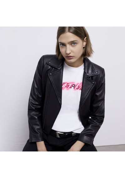 The Kooples Kadın Baskılı Beyaz T-shırt