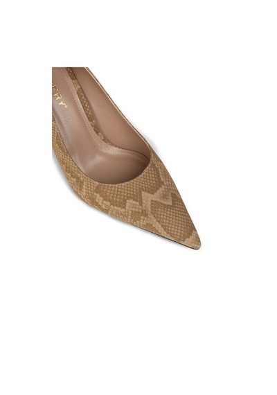 Deery Kadın Bej Piton Desenli Orta Topuklu Stiletto - V4030zbejm01 Bej
