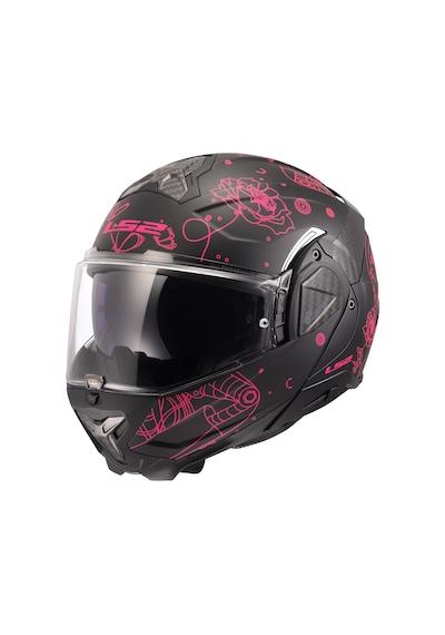 Ls2 Advant 2 Sophıa Çene Açılır Kask Mat Pembe - Siyah