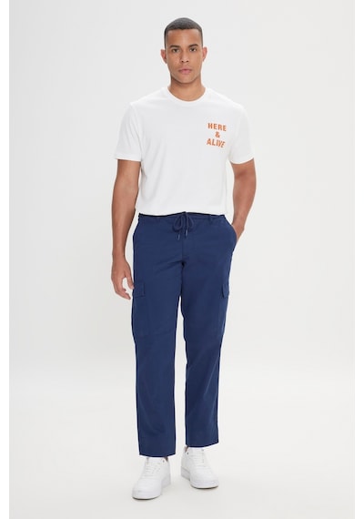 AC&Co / Altınyıldız Classics Erkek Lacı Comfort Fit Rahat Kesim Pamuklu Esnek Yan Cepli Kargo Pantolon Lacivert AC&Co / Altınyıldız Classics Erkek Lacı Comfort Fit Rahat Kesim Pamuklu Esnek Yan Cepli Kargo Pantolon Lacivert