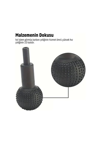 Merttools Matkaba Takılır Ahşap İşleme Törpü Topu 40 Mm Sap: 10 Mm