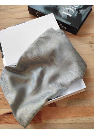 Miorel Scarfs Cd Desen Kaşmir İpek Şal Scarfs Cashmere Shawl Hijab Yeni Sezon Gri
