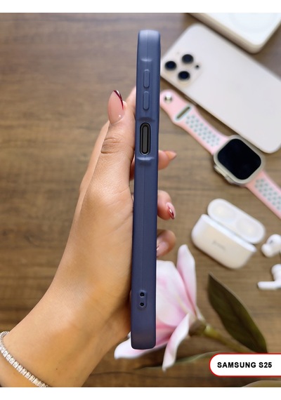 Samsung Galaxy S25 Uyumlu Kamera Korumalı Darbeye Dayanıklı Renk Atmayan Keep Silikon Kılıf Lacivert