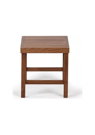Atina Sabit Sehpa 40x40 - Dış Mekan Kare Ahşap Bahçe, Balkon Sehpası Çok Renkli