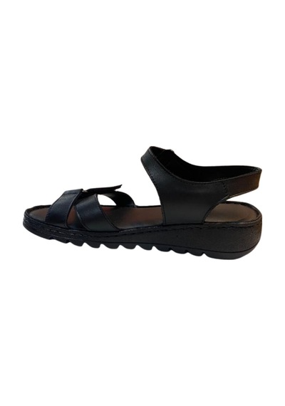 Neon Akm-026 Kadın Siyah Hakiki Deri Sandalet - 36 Siyah