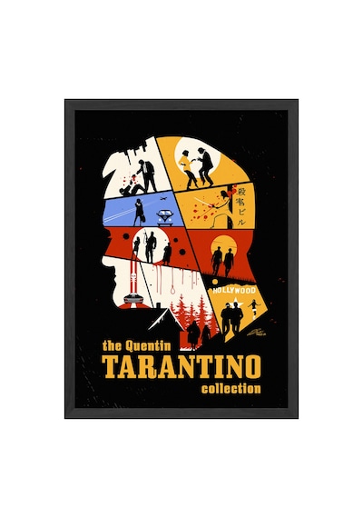 Quentin Tarantino Siyah Ahşap Çerçeveli Poster, Film Duvar Tablosu