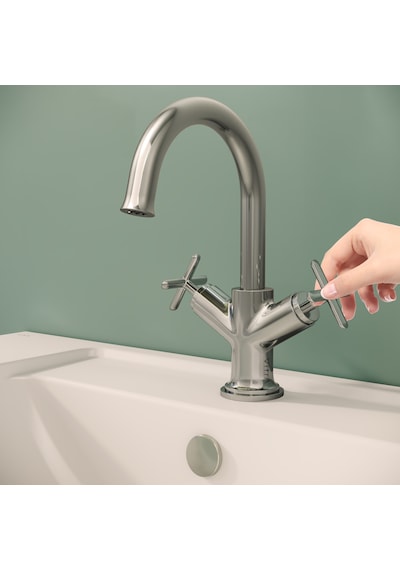VitrA Origin Classic A42884 Çift Kumandalı Lavabo Bataryası Krom