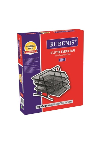 3 Lü Metal File Evrak Rafı 9181 Diğer