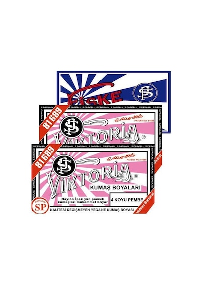 Viktoria Kumaş Boyası 04 Koyu Pembe 2Pk+Fiske Sabitleme 1Pk