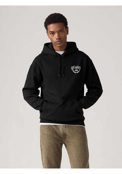 Levi's Erkek Relaxed Graphic Crewneck Kapüşonlu Sweatshirt - 3847904260 Siyah