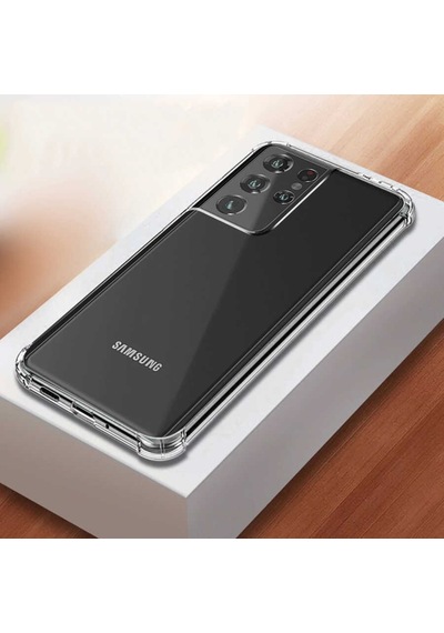 Galaxy S21 Ultra Kılıf Zore Nitro Anti Shock Silikon Kılıf Renksiz