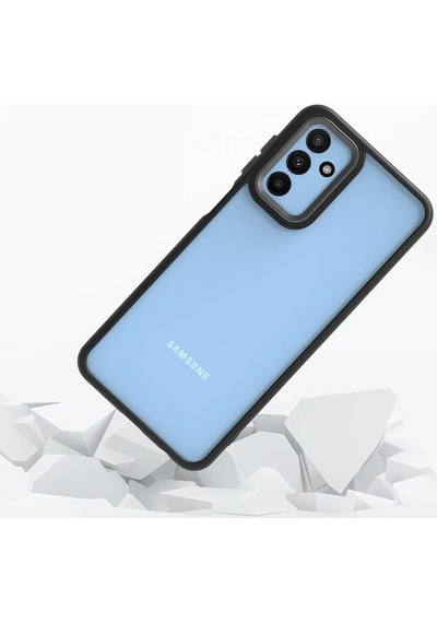Zore Galaxy M23 Kılıf Omsy Flora Kapak - Siyah
