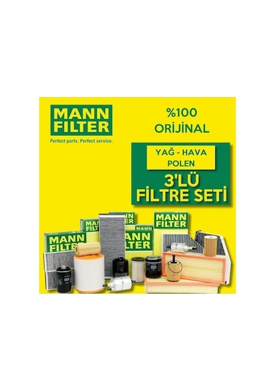 Mann-filter Mercedes B Serisi B150 W245 Filtre Bakım Seti 2005-2011 3np