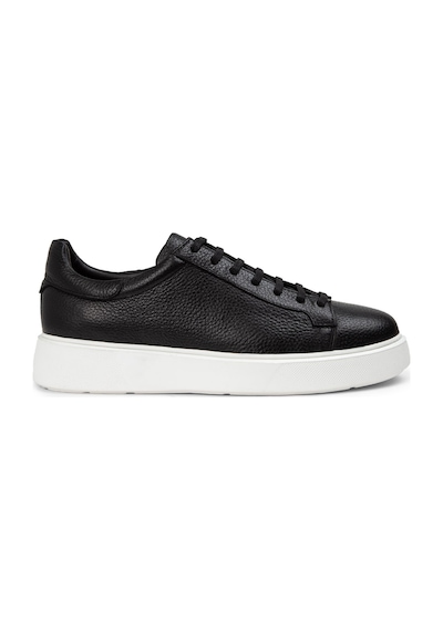 Deery Hakiki Deri Siyah Erkek Sneaker Ayakkabı - 01954Msyhe02 Siyah