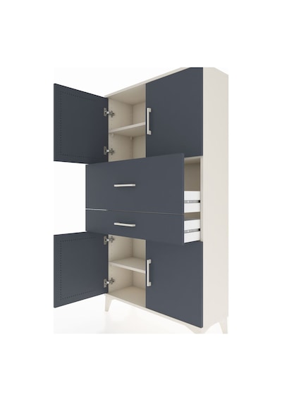 Arges Dolap 3 Raflı 2 Çekmeceli 4 Kapaklı 88x30x163 Aytaşı-an... Aytaşı