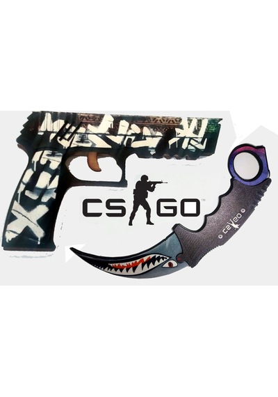 Ahşap Cs-Go P250 Kill Wasteland Rebel Tabanca Oyuncak Set
