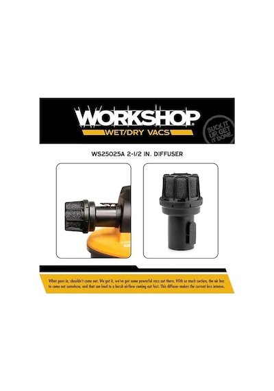 Wet/dry Vacs Wet Dry Vakumlu Susturucu Ws25025 A 2 1/2 Susturucu/abajur Mağazası Boşluklar İçin Vakum Sabitleme
