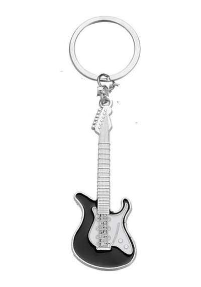 Herşey Nota Gitar Anahtarlık Siyah