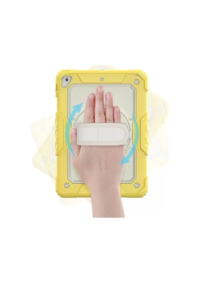 Newface Apple İpad 5 Air 9.7 Kılıf Strap New Tablet Kapak - Sarı Tablet Kılıfı