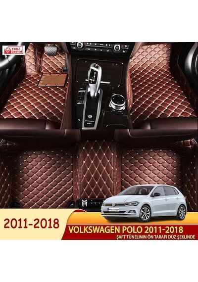 Volkswagen Polo 2011-2018 5D Havuzlu Suni Deri Oto Paspas N11.10941