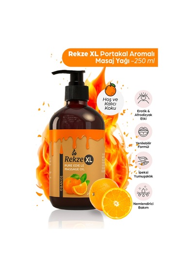 Rekze Xl Portakal Aromalı Masaj Yağı 250 Ml Doğal & Yenilebilir - 730050083