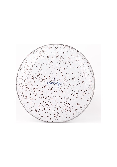 Emaylab Speckles Sunum Tabağı Dekoratif Tabak 26cm Kahverengi