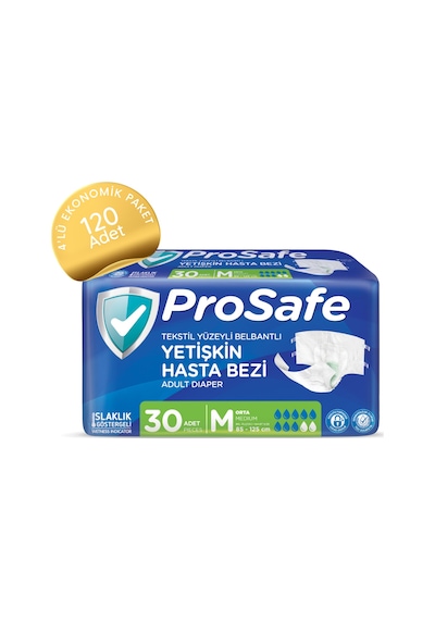 Prosafe Belbantlı Hasta Bezi Medium Orta 4 x 30'lu