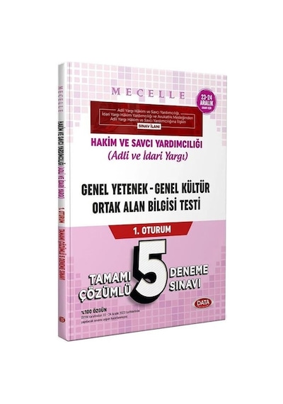 Data 2023 Adli İdari Hakim Ve Savcı Yardımcılığı Mecelle Ortak Al