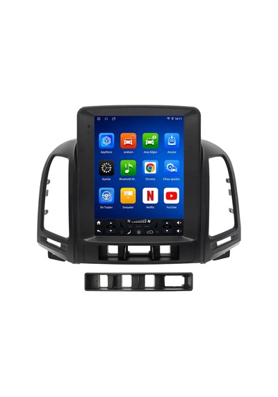 Hyundai Santa Fe Android Multimedya 2006-2011 Carplay Android Auto Navigasyon 4gb Ram 32gb 9.7''
