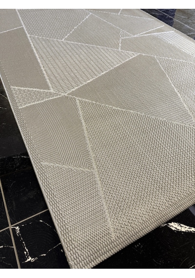 Eko Mono Mno Lux 01 Antrasit Hav Toz Vermez Kaymaz Tabanlı Şık Kilim Antrasit