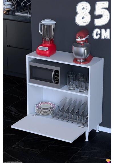 Lara 85 Cm Çok Amaçlı Mikrodalga Dolabı Alttan Kapaklı Fırınlık Kiler Ekmeklik 85x87x32 Cm Beyaz Lara 85 Cm Çok Amaçlı Mikrodalga Dolabı Alttan Kapaklı Fırınlık Kiler Ekmeklik 85x87x32 Cm Beyaz