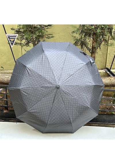 Marlux Rainwalker Tam Otomatik 10 Telli Şemsiye Ekose Siyah Siyah