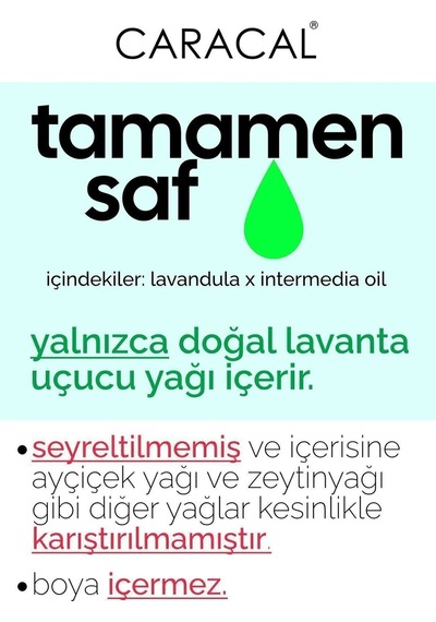 Caracal %100 Saf Lavanta Yağı 5ml Doğal Lavanta Uçucu Yağı 5 ML