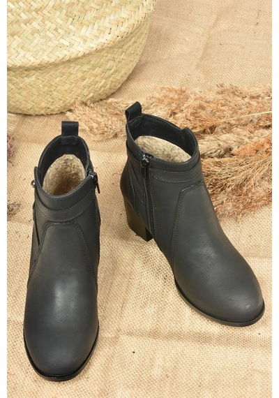 Fox Shoes Siyah Kalın Topuklu Kadın Bot L674155009
