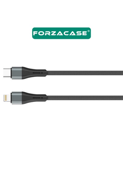 Forzacase Fc853 18w 3a Type-c To Lightning Örgülü Şarj Ve Data Kablosu 1 M