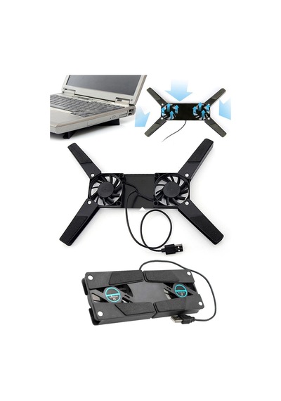 Mobee Portatif Katlanabilir Laptop Soğutucu Notebook Cooler 2 Fanlı