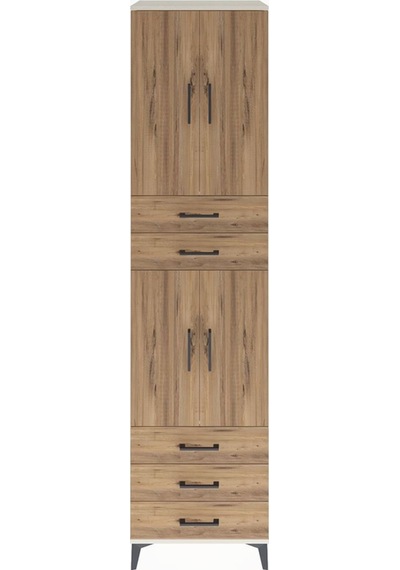 Hyperion Dolap 4 Raflı 5 Çekmeceli 4 Kapaklı 60x44x243 Aytaşı-çam Aytası