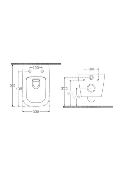 Isvea Vea Cubo Rimless Asma Klozet Mat Beyaz