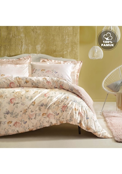 Yataş Bedding Farida Çift Kişilik Ranforce Nevresim Seti - Somon