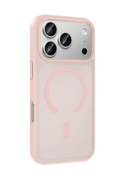 İphone 18 Pro Max Kılıf M-safe Şarj Özellikli Zore Babet Kapak - Pembe