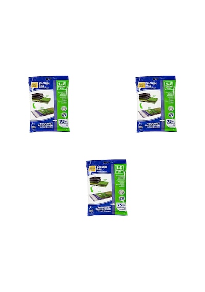 Magic Saver Bag Vakumlu Giyisi Yastık Yorgan Saklama Torbası Poşeti Hurç - Xl - 50x70 Cm. -3 Adet