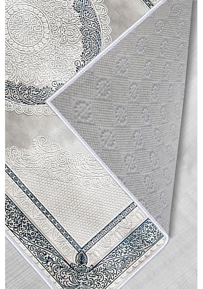 Rovigo Home Dijital Baskı Yıkanabilir Kaymaz Taban Salon Halısı Rvg0485 Gri